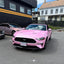 Super Gloss Blossom Pink Car Wrap Mustang Front Look