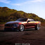 Mustang wrapped in Color Shift Rainbow Drift Black Red Vinyl Wrap