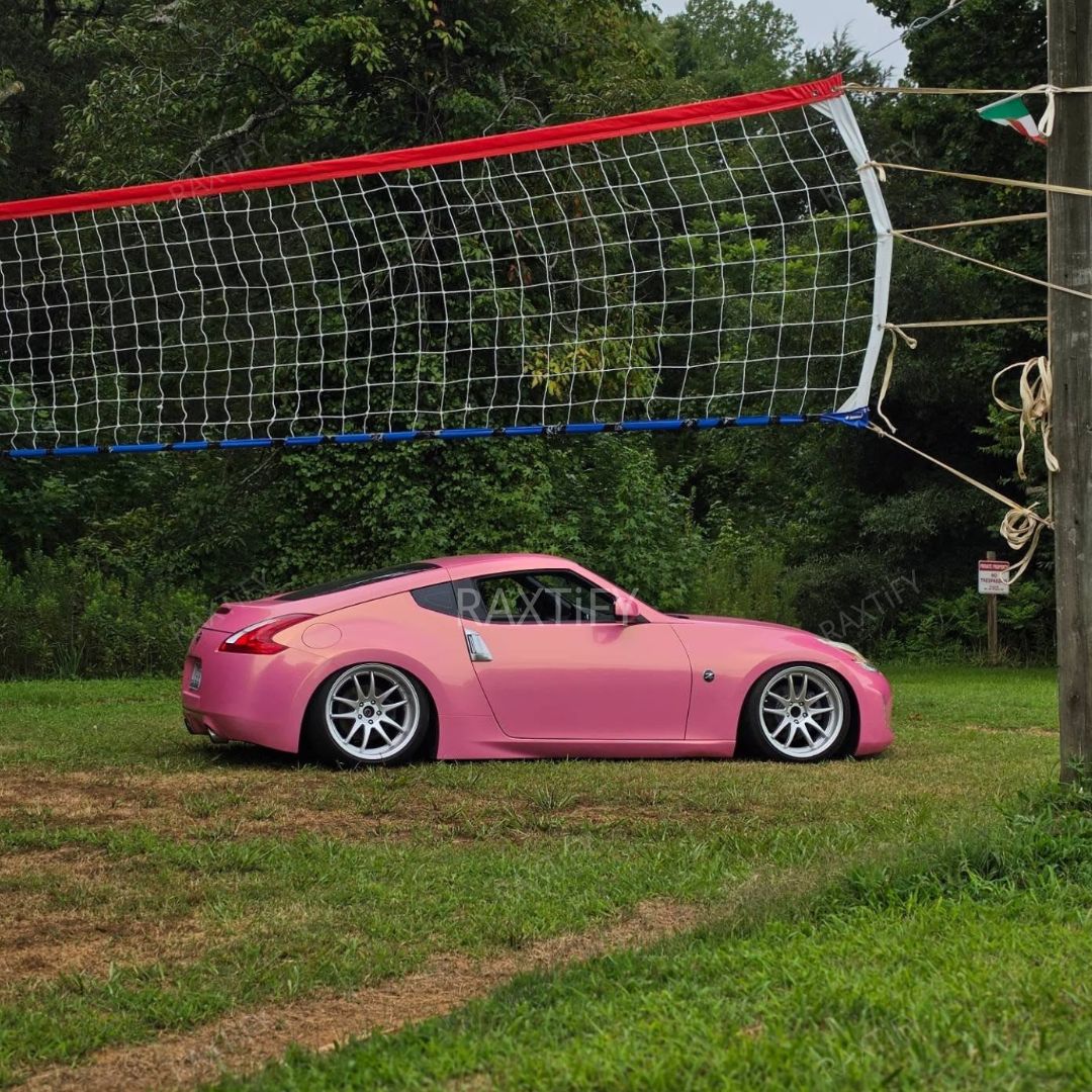 Nissan Color Shift Gloss Diamond Gold Pink Vinyl Wrap side look