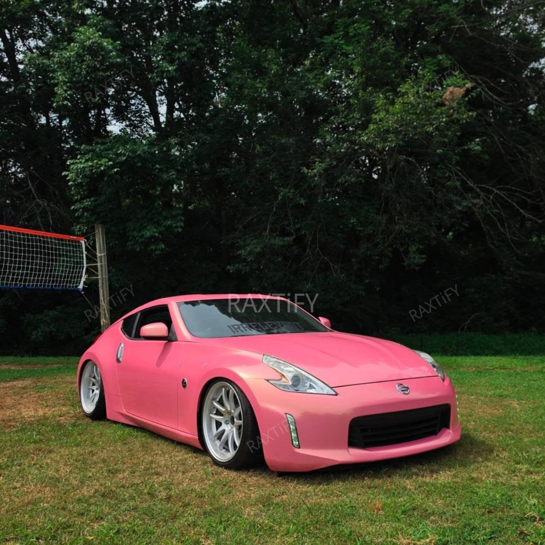 Color Shift Gloss Diamond Gold Pink Vinyl Wrap on nissan look