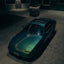 Gloss Metallic Glitter Aurora Green Vinyl Wrap on nissan