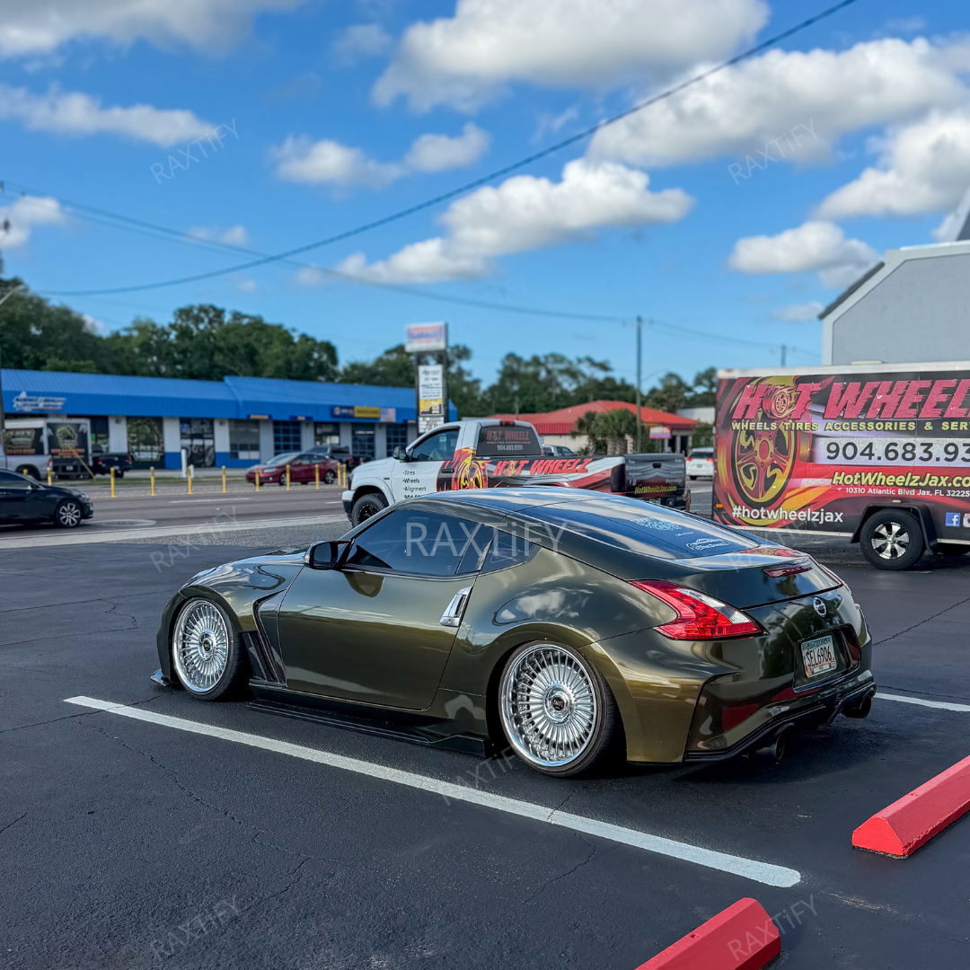 Nissan Gloss Metallic Midnight Gold Vinyl Wrap side look