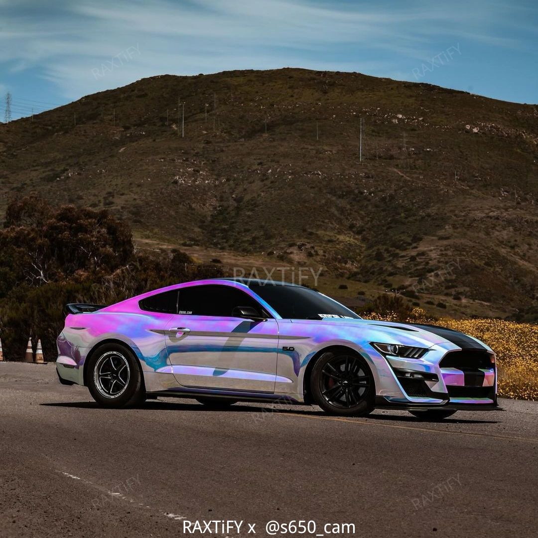 Opal Chrome holographic White Vinyl Wrap