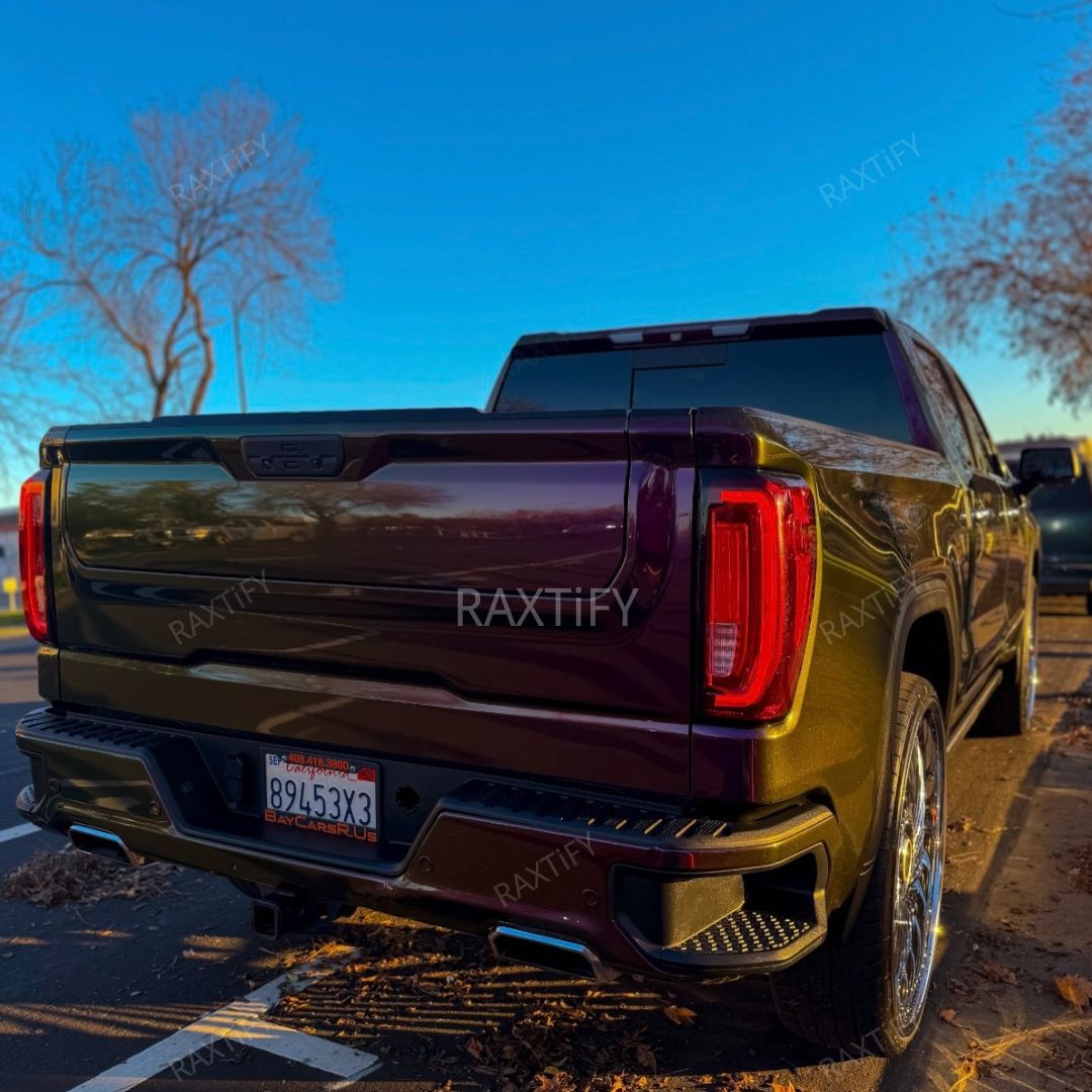 Color Shift Spectrum Grape Gold Vinyl Wrap On Ford back