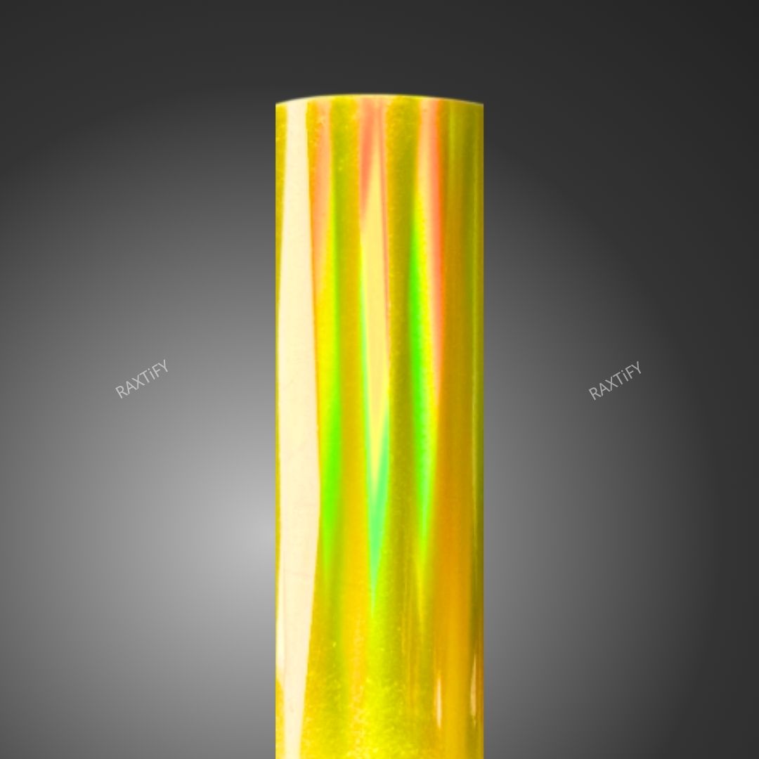 Rainbow Laser Chrome Gold Vinyl Wrap