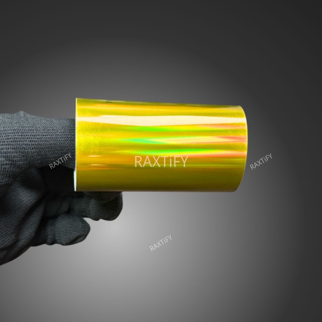 Rainbow Laser Chrome Gold Vinyl Wrap