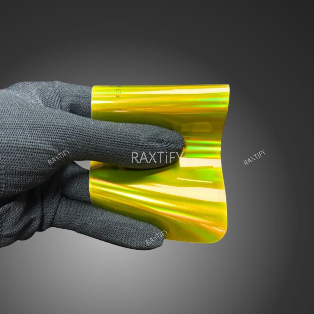 Rainbow Laser Chrome Gold Vinyl Wrap