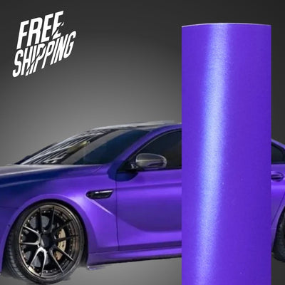 Satin Chrome Metal Purple Car Wrap