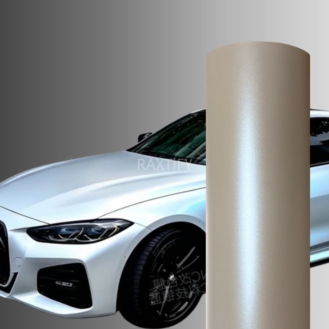 Satin Cyber Silver Blue Vinyl Wrap