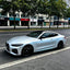 Satin Cyber Silver Blue Vinyl Wrap bmw