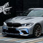 Satin Cyber Silver Blue Vinyl Wrap bmw hood