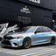 Satin Cyber Silver Blue Vinyl Wrap bmw side