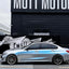 Satin Cyber Silver Blue Vinyl Wrap bmw side