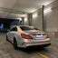 Satin Cyber Silver Orange Vinyl Wrap benz back look