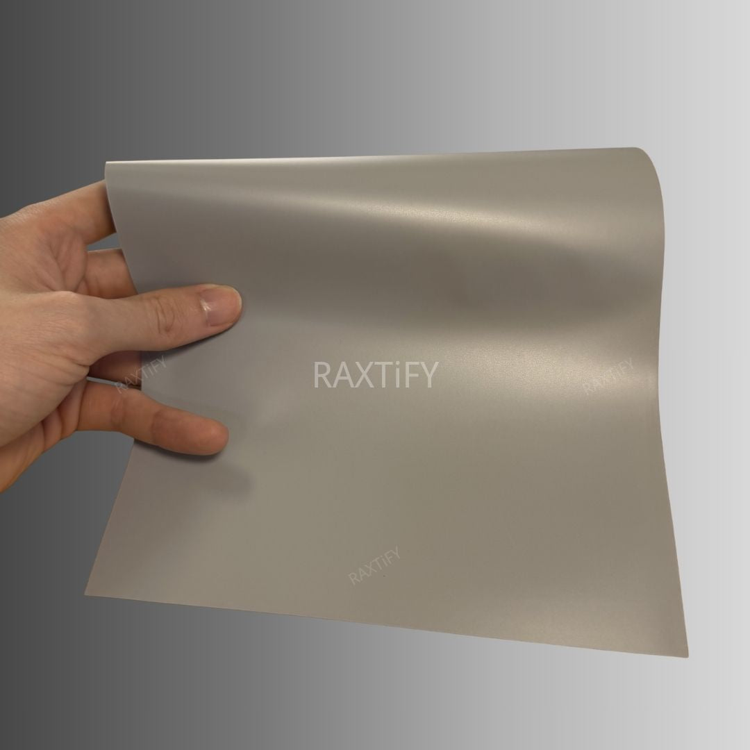 Satin Cyber Silver Orange Vinyl Wrap swatch book