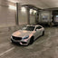 Satin Cyber Silver Orange Vinyl Wrap benz