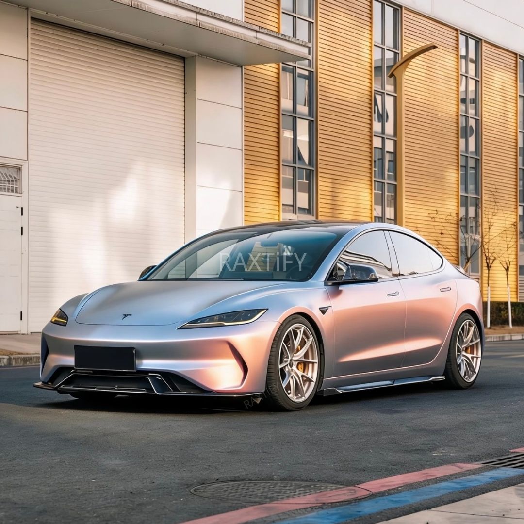 Satin Cyber Silver Orange Vinyl Wrap