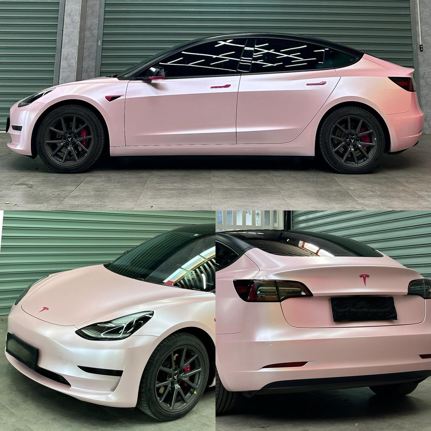 Satin Metallic Baby Pink Vinyl Wrap