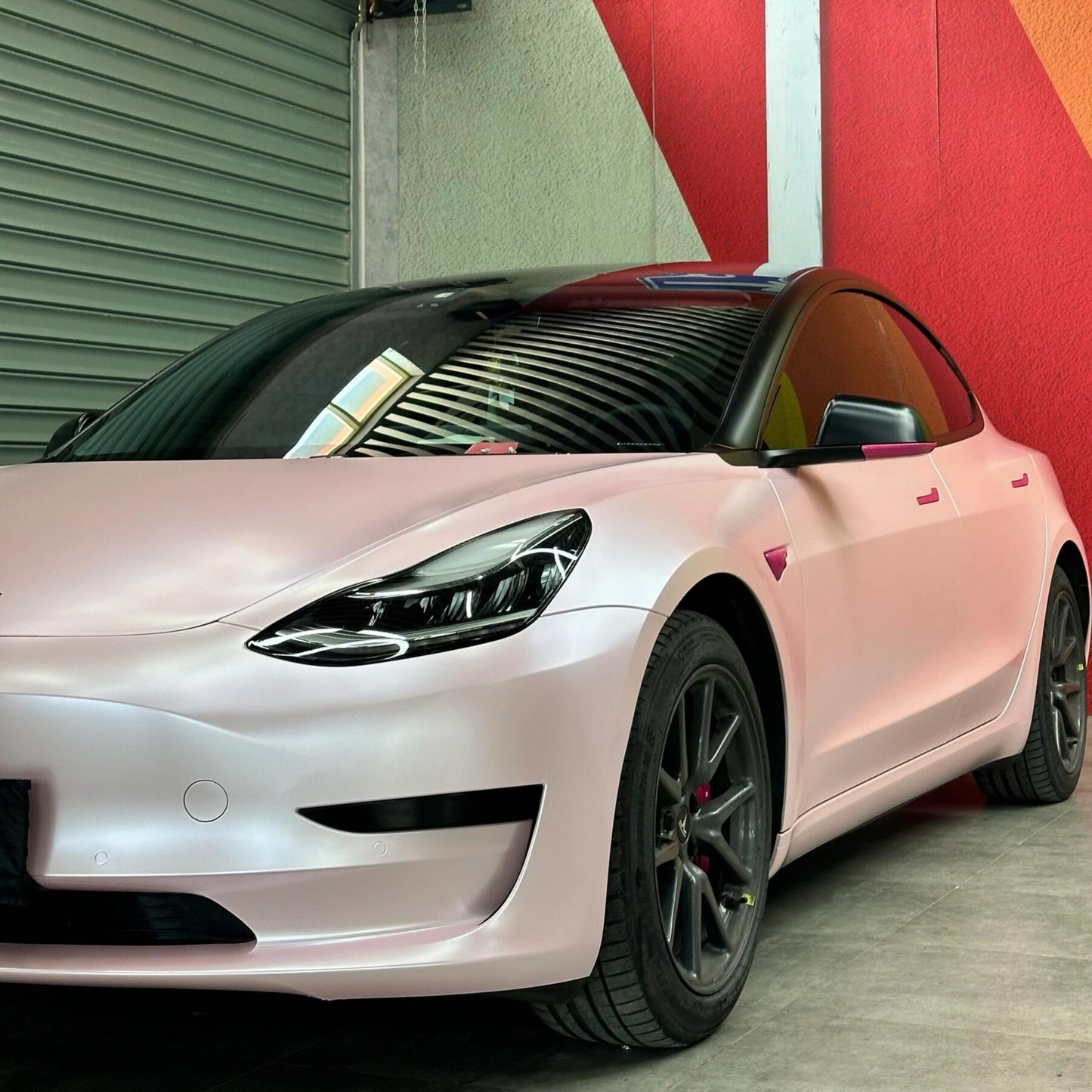 Satin Metallic Baby Pink Vinyl Wrap