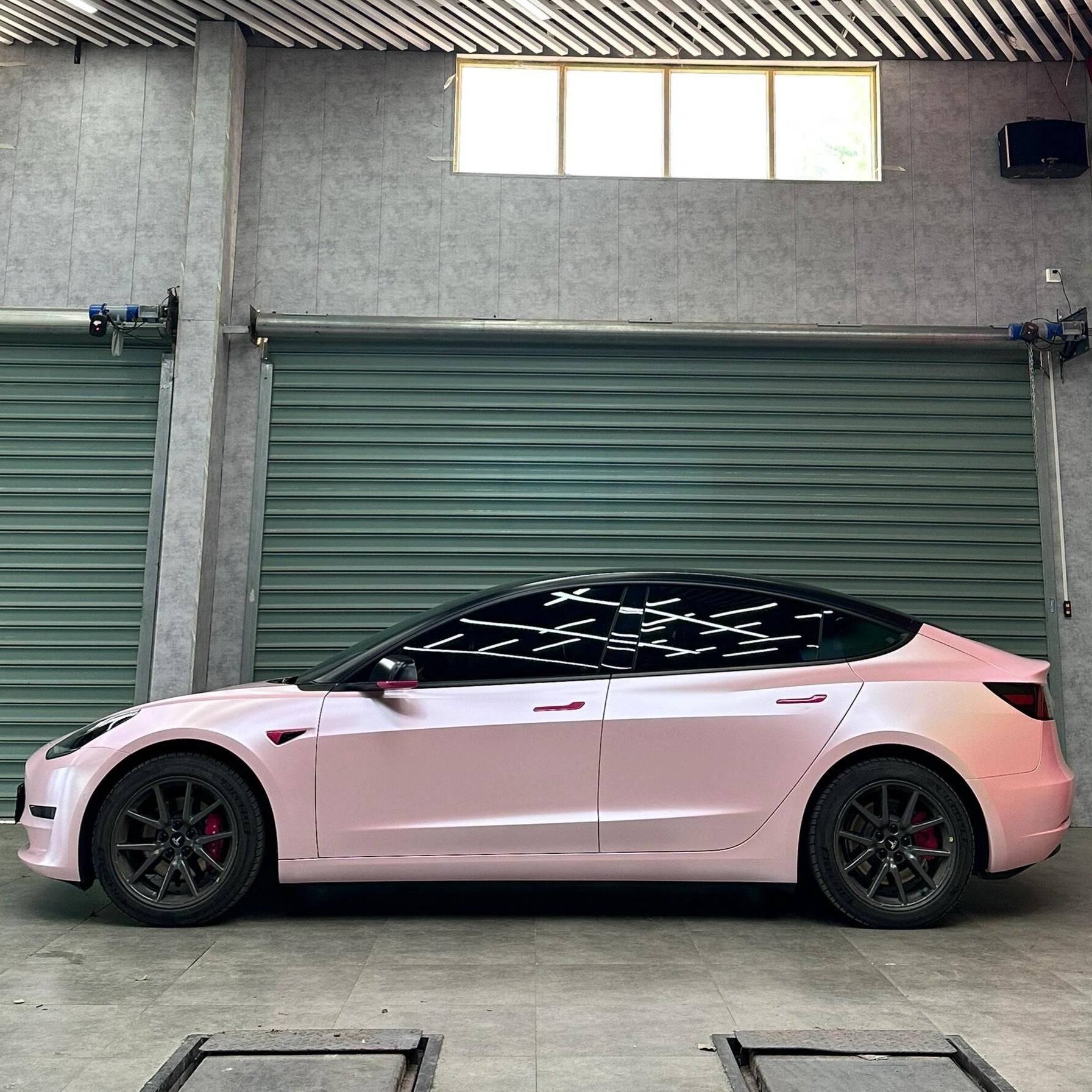 Satin Metallic Baby Pink Vinyl Wrap