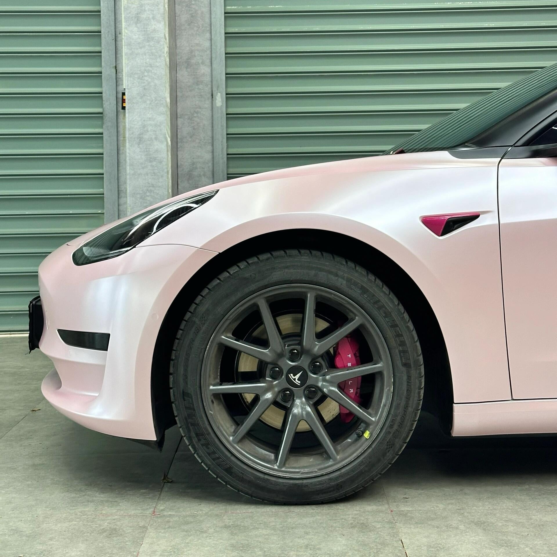 Satin Metallic Baby Pink Vinyl Wrap