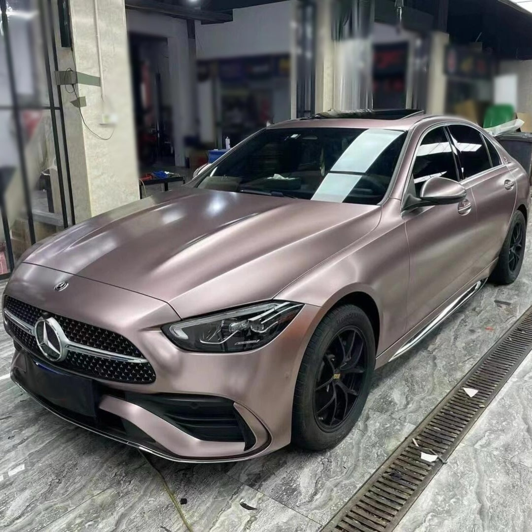 Satin Metallic Frozen Berry Pink Vinyl Wrap