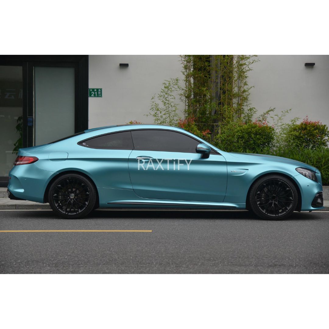 Satin Metallic Lake Blue Vinyl Wrap