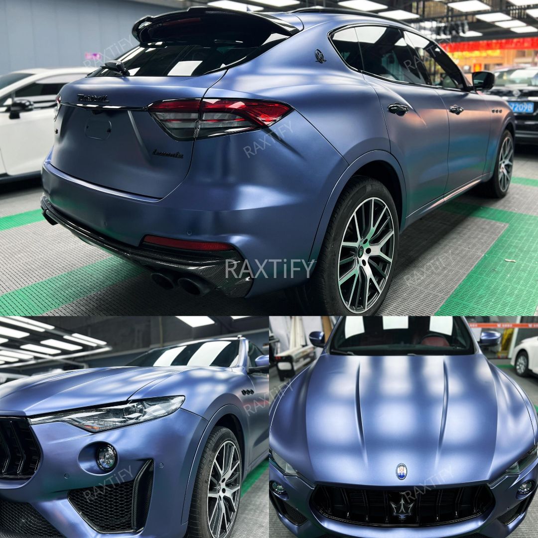 Satin Metallic Midnight Blue Vinyl Wrap by RAXTiFY