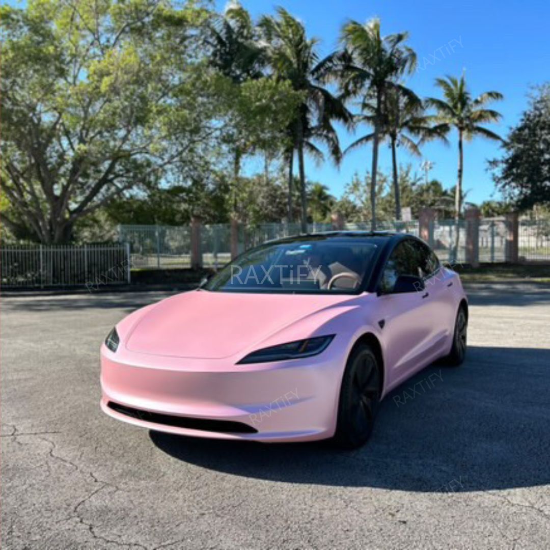 Satin Metallic Pearl Baby Pink Vinyl Wrap