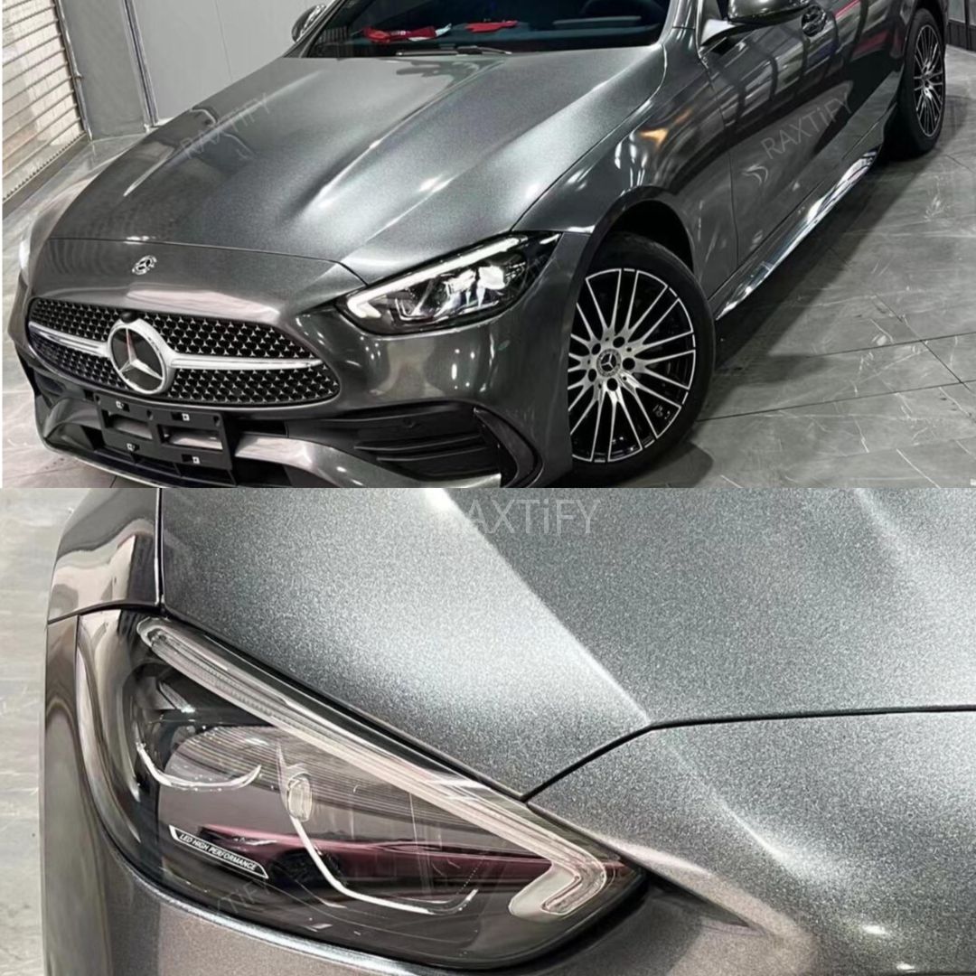 Satin Metallic Quantum Grey Vinyl Wrap