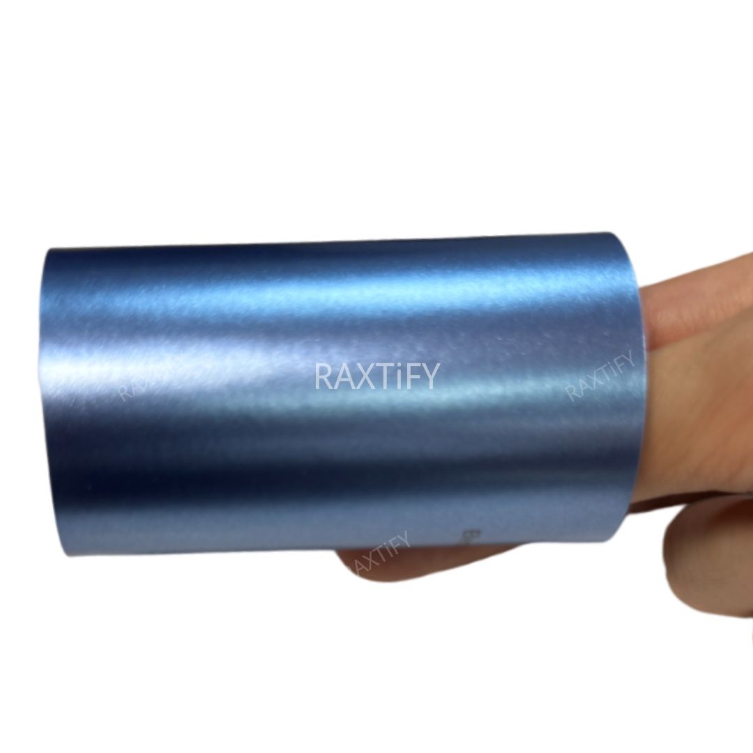 Satin Metallic Silver Lake Blue Vinyl Wrap by RAXTiFY