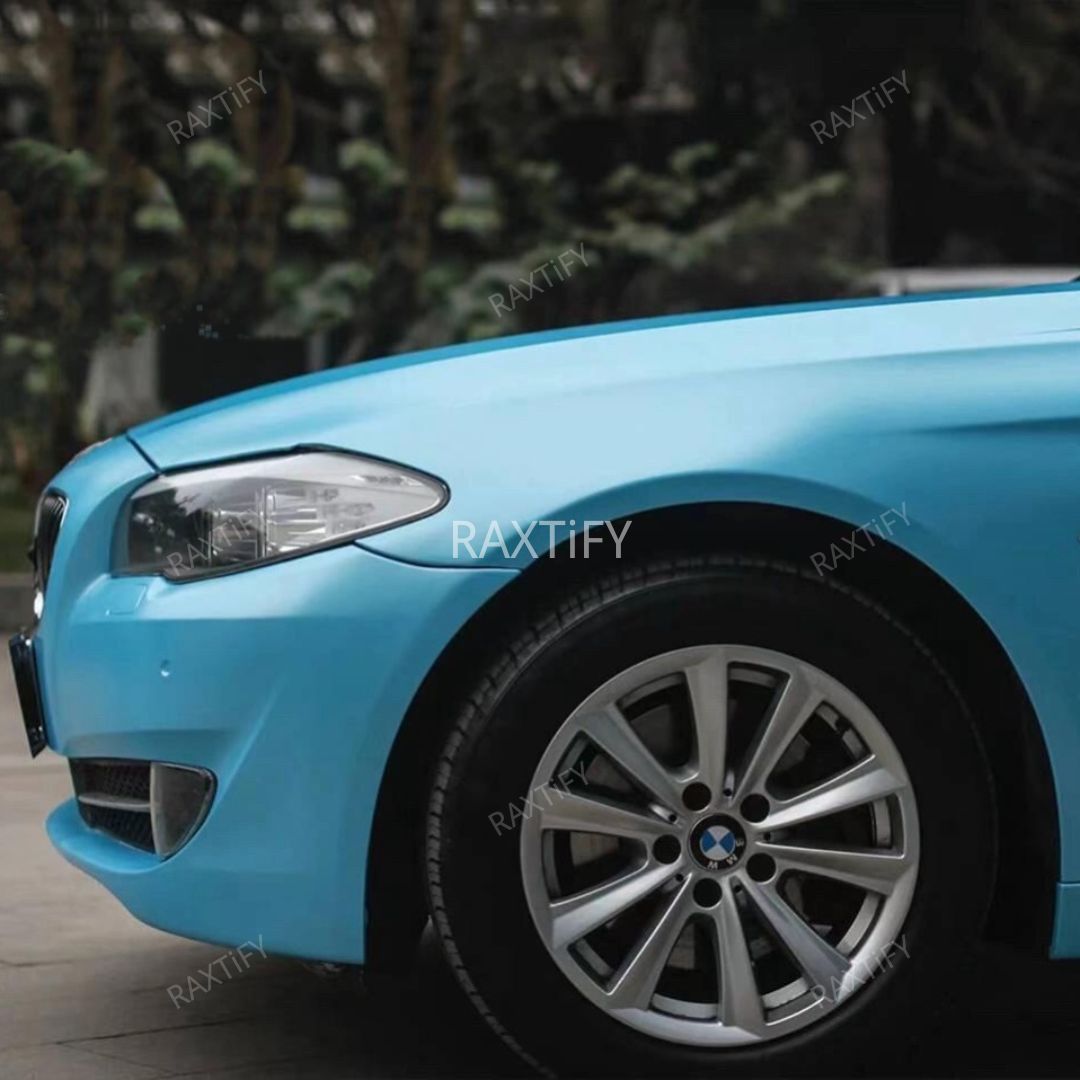 Satin Metallic Sky Blue Vinyl Wrap by RAXTiFY