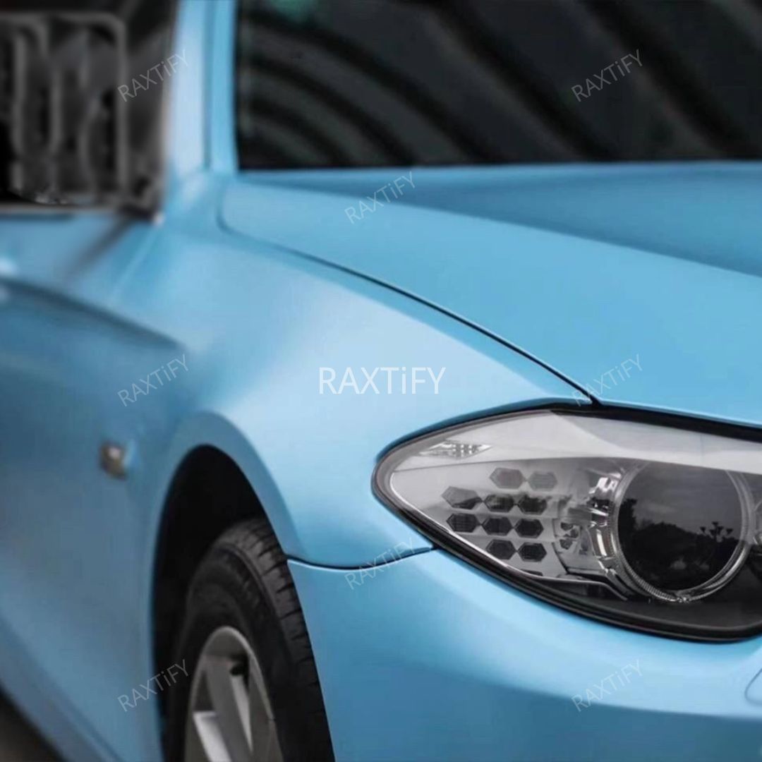 Satin Metallic Sky Blue Vinyl Wrap by RAXTiFY