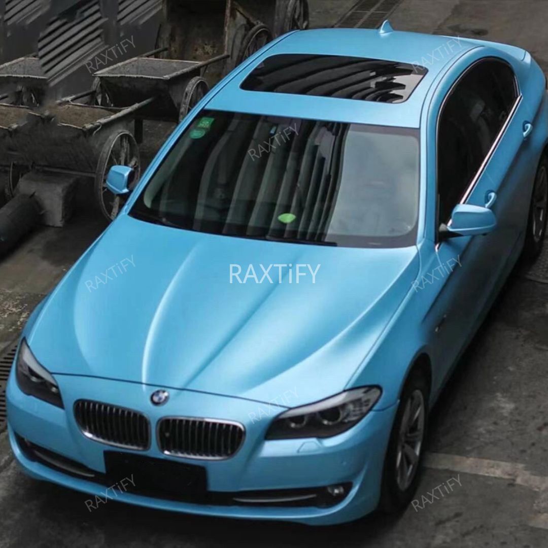 Satin Metallic Sky Blue Vinyl Wrap by RAXTiFY