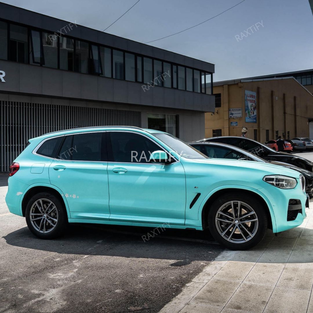 Satin Metallic Tiffany Blue Vinyl Wrap