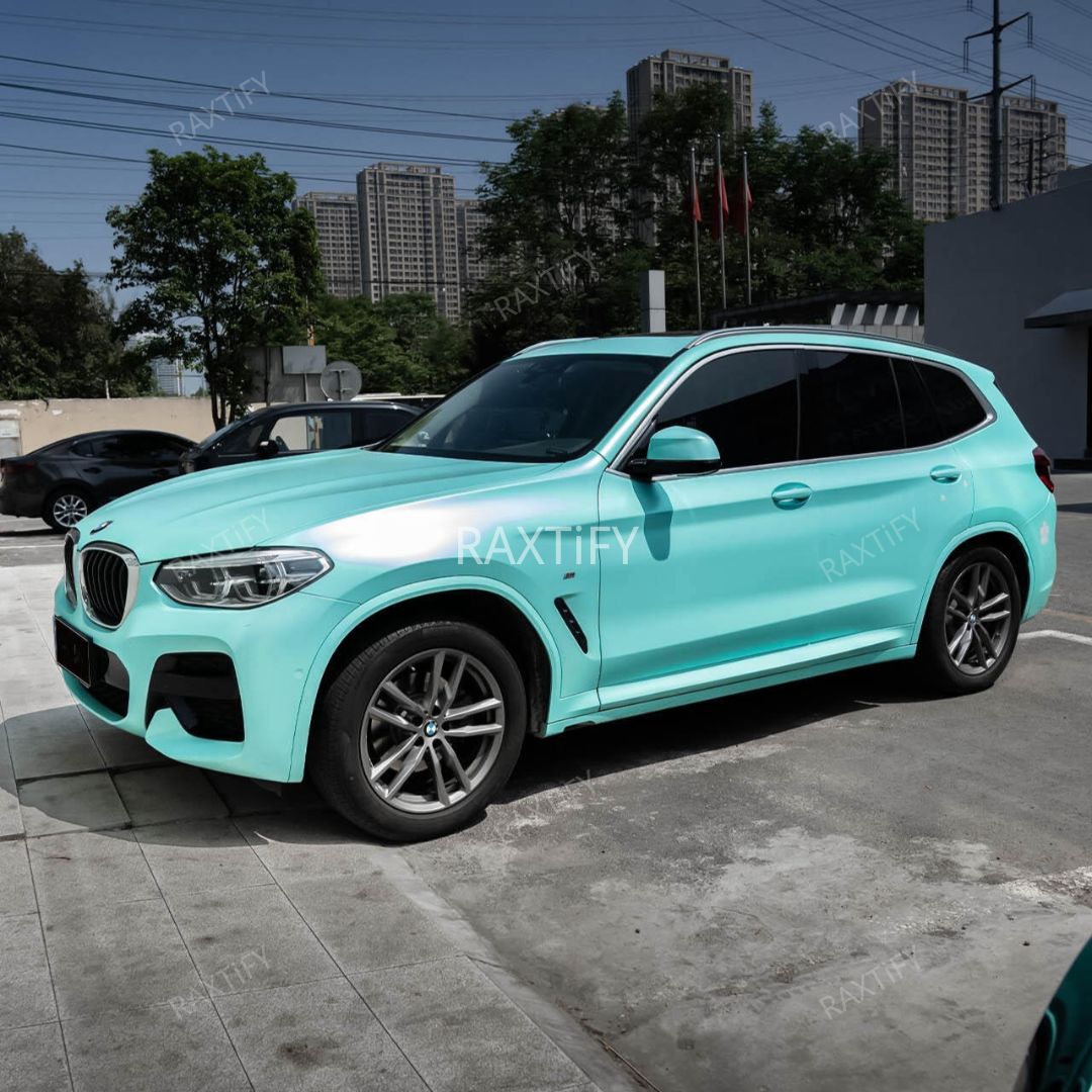 Satin Metallic Tiffany Blue Vinyl Wrap