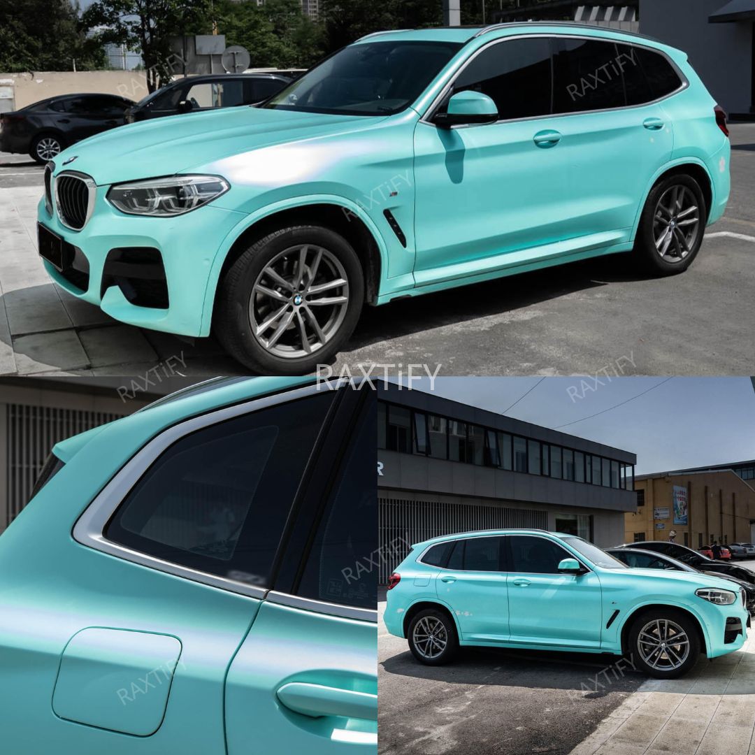 Satin Metallic Tiffany Blue Vinyl Wrap