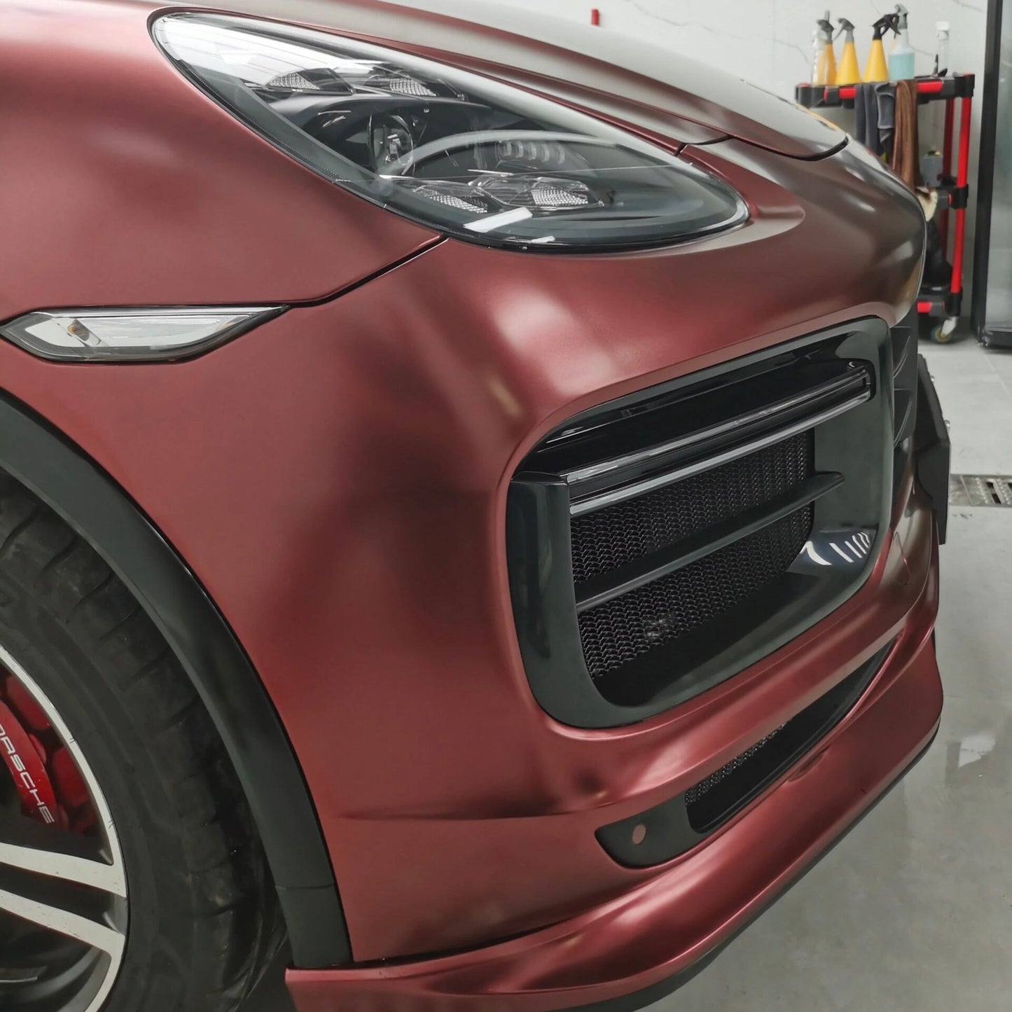 Satin Metallic Wine Red Vinyl Wrap