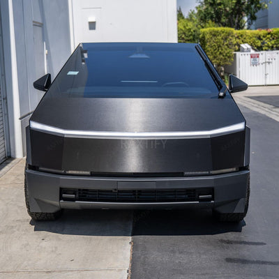 Cybertruck in Satin Brushed Black Vinyl Wrap