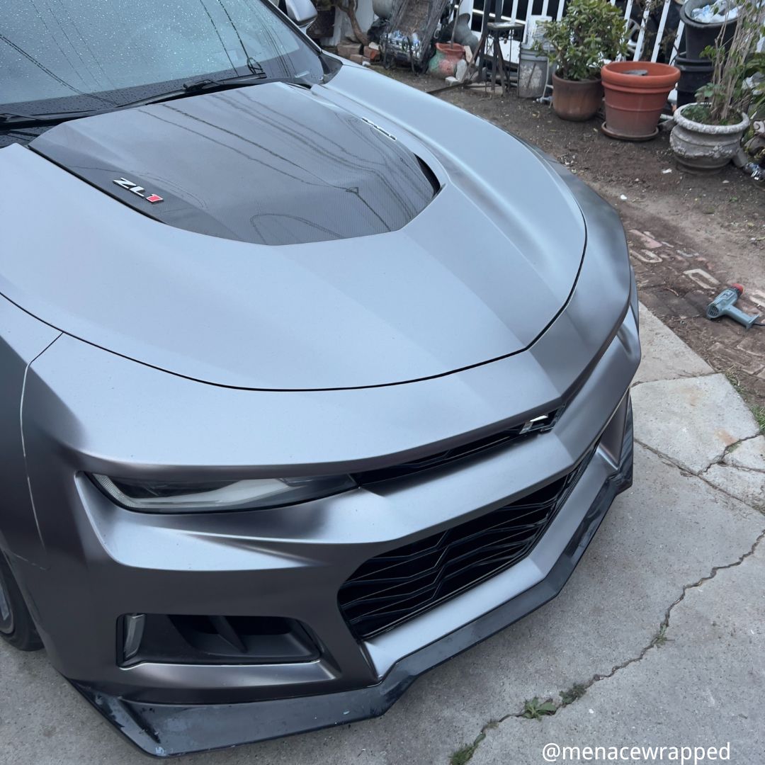 Satin Chrome AMG Gray Vinyl Car Wrap