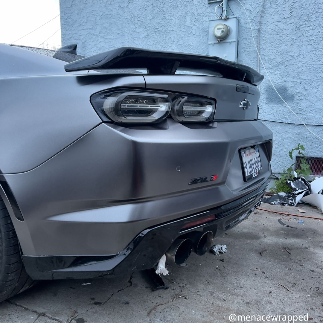 Satin Chrome AMG Gray Vinyl Car Wrap