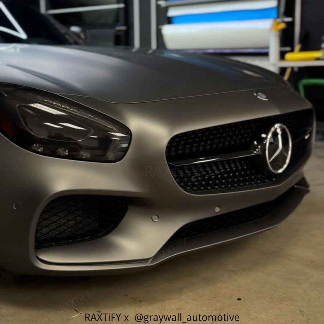 Satin Chrome AMG Grey II Car Wrap