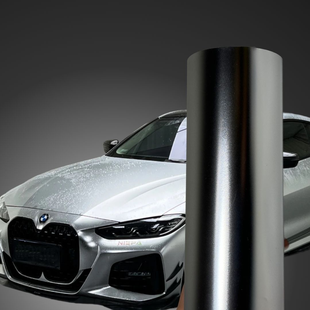 Satin Chrome Alexander Silver Vinyl Wrap