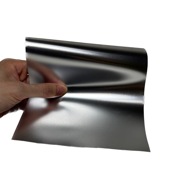 Satin Chrome Alexander Silver Vinyl Wrap Swatch Card