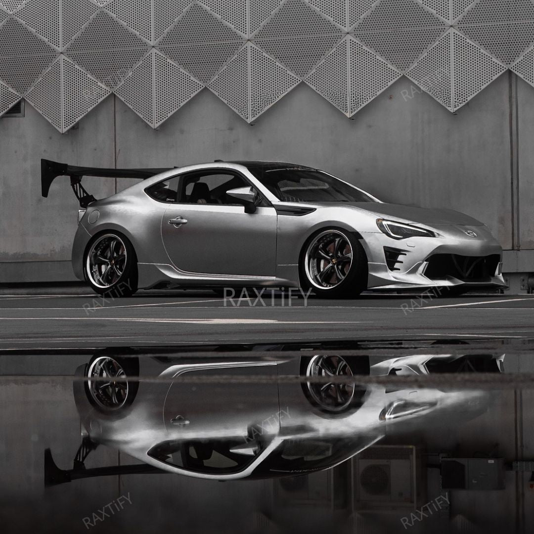 Satin Chrome Alexander Silver Vinyl Wrap On Toyota 86