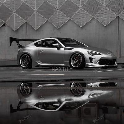 Satin Chrome Alexander Silver Vinyl Wrap On Toyota 86