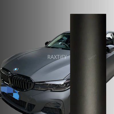 Satin Chrome Carbon Black Vinyl Wrap