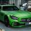 Satin Chrome Flame Green Vinyl Wrap