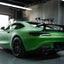 Satin Chrome Flame Green Vinyl Wrap