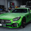 Satin Chrome Flame Green Vinyl Wrap